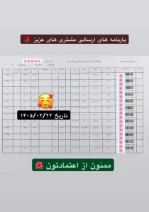 رسید سفارشات